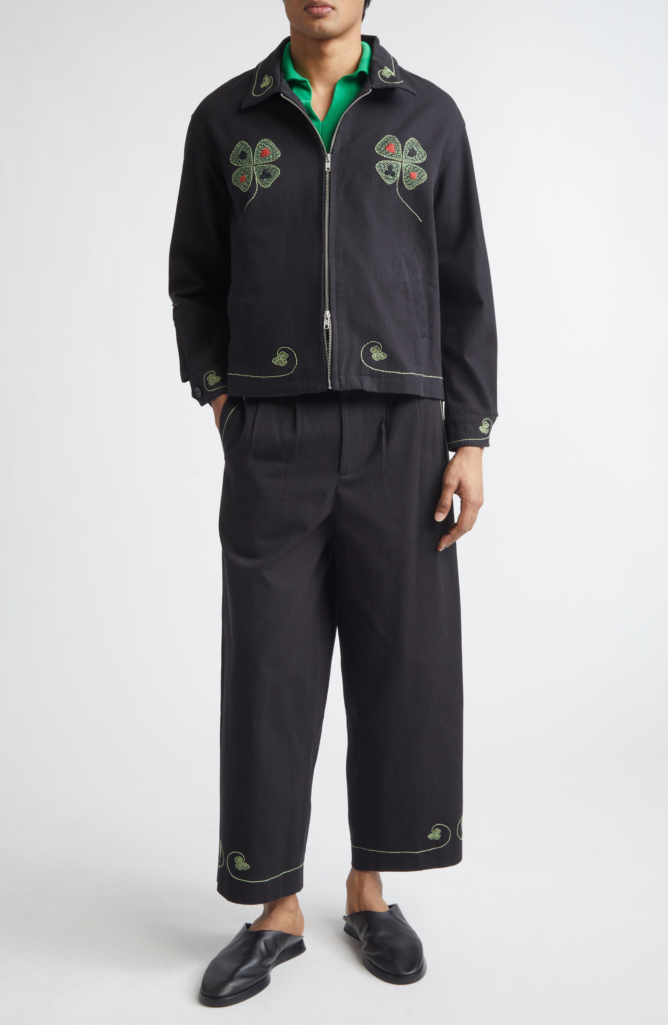 Bode Lucky Draw Embroidered Cotton Twill Jacket (Men) | Nordstrom