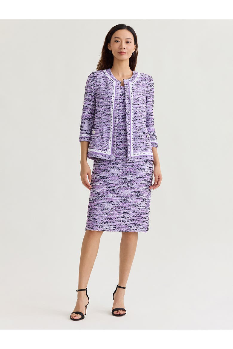 Eyelash Ribbon Knit Jacket, Main, color, Hushed Lavender