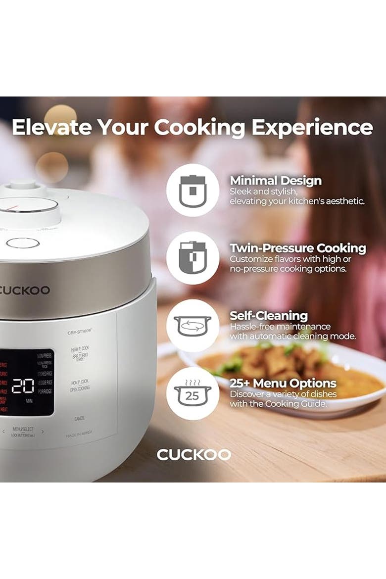 10-Cup (Uncooked) / 20-Cup (Cooked) Twin Pressure Rice Cooker, Alternate, color, White