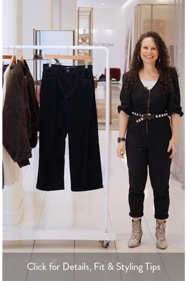 Wide Leg Crop Corduroy Pants video