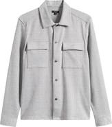 Reiss Laroy Grey Glen Check Button-Up Overshirt