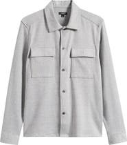 Reiss Laroy Grey Glen Check Button-Up Overshirt