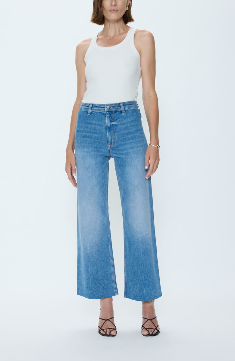 Pistola Penny Crop High Waist Wide Leg Jeans, Alternate, color, Solina