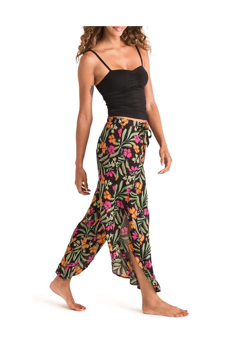 Patti Cami And Pants Set, Alternate, color, Tropical black