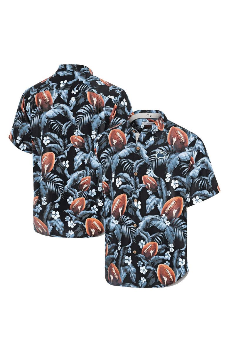 Tommy Bahama Men's Tommy Bahama Black Penn State Nittany Lions Veracruz Cay First Down Blooms Button-Up Shirt, Main, color, Black
