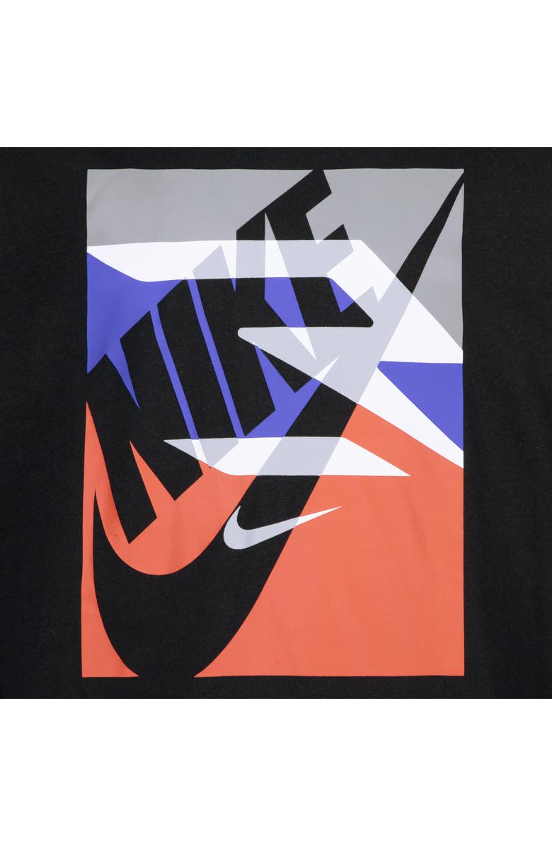 3 Brand Kids' Gradient Box Logo Long Sleeve T-Shirt, Alternate, color, 023Black