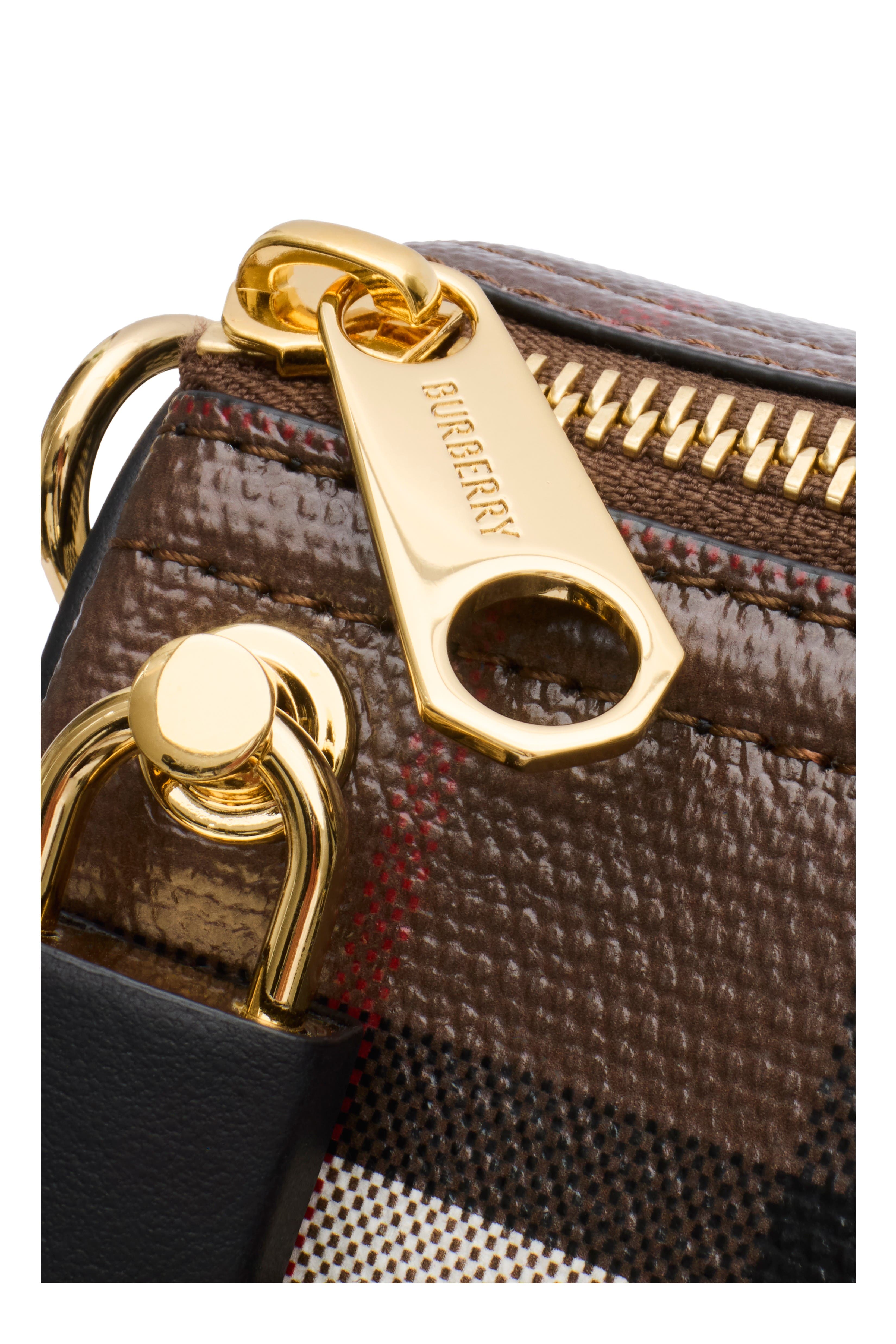Medium Check Bowling Bag, Alternate, color, Chocolate brown