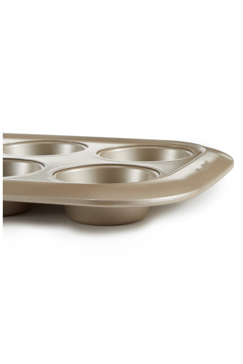 Leo Balance 6-Cup 2.5" Cupcake Pan, Alternate, color, GOLDEN