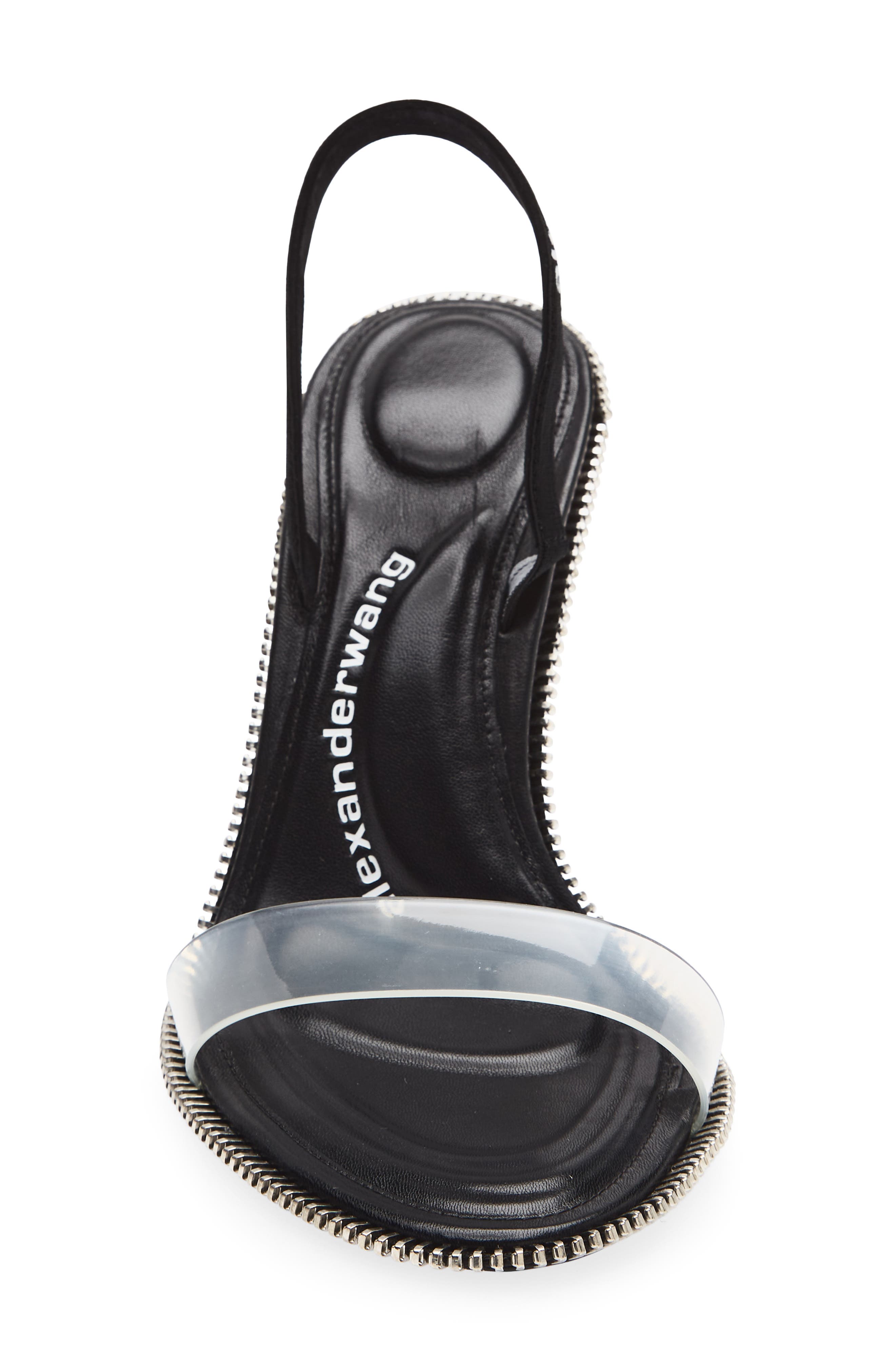 Nova Zip Slingback Sandal, Alternate, color, BLACK