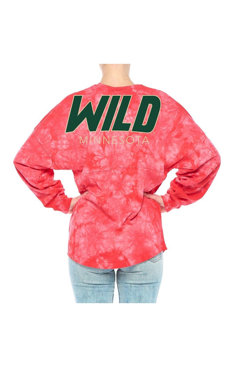 FANATICS Women's Fanatics Branded Red Minnesota Wild Crystal-Dye Long Sleeve T-Shirt, Alternate, color, Red