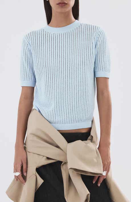 Pera Open Stitch Crewneck Sweater