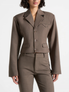 Manière De Voir Prisca Tailored Cropped Blazer