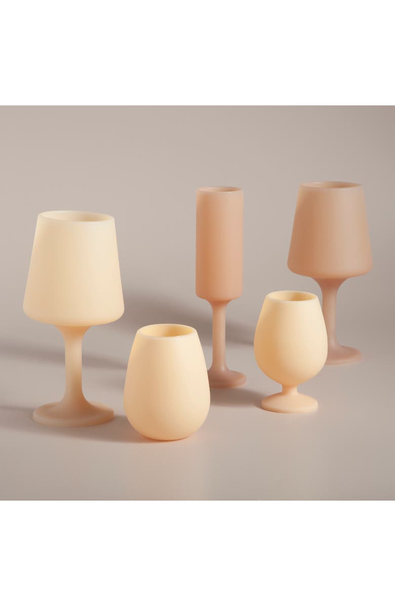 Porter Green Stegg | Unbreakable Highball Glasses, Alternate, color, Blanc + Dove