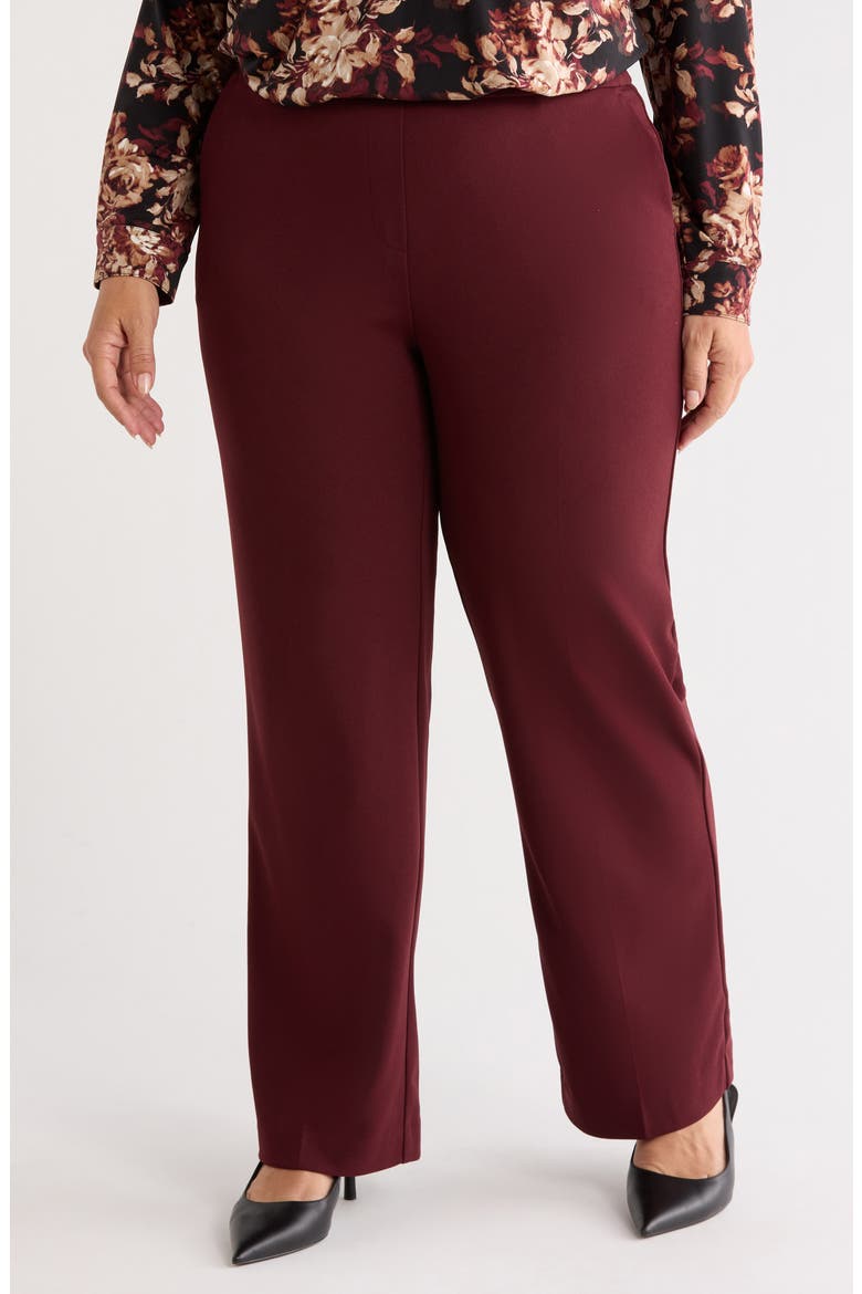 Pull On Straight Leg Trousers, Main, color, BAROLO