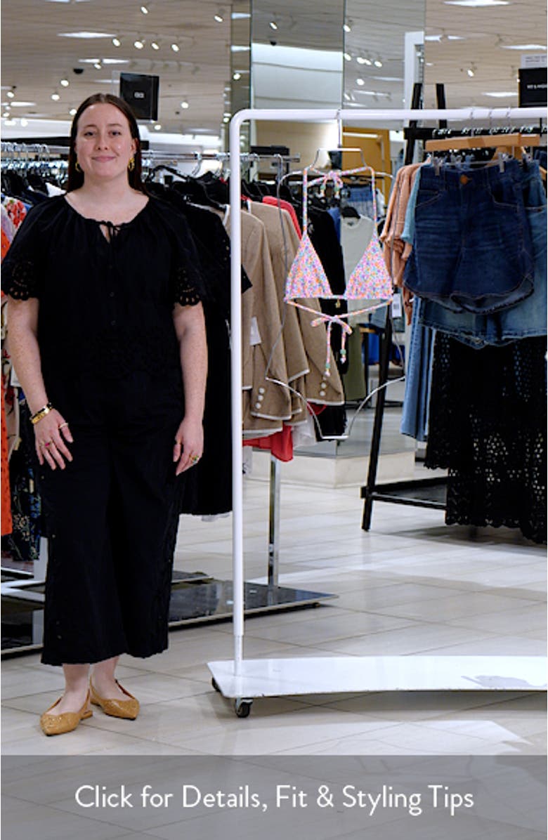 Beaded Rib Triangle Bikini Top, sales video thumbnail