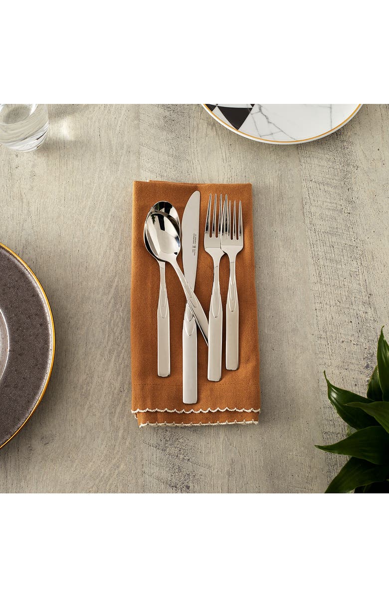 HENCKELS CUTLERY Rapture 18/10 Stainless Steel 45-Piece Flatware Set, Alternate, color, Silver