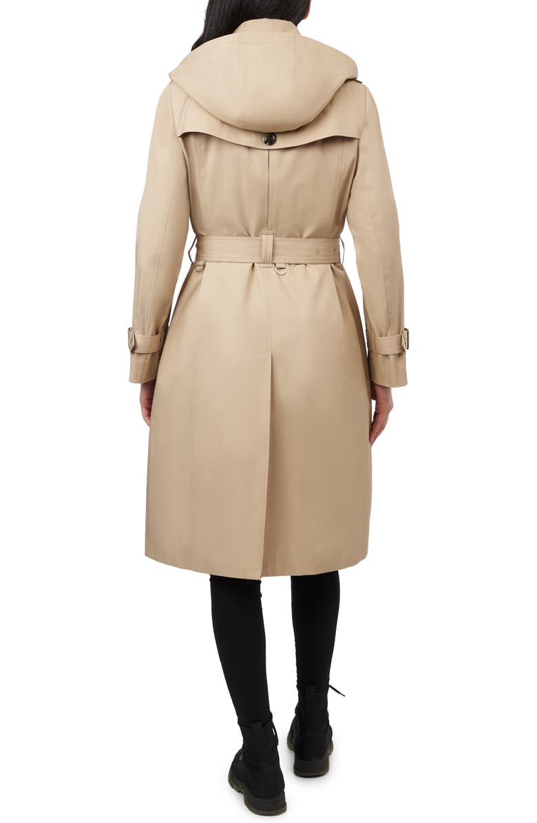 London Fog Water Resistant Belted Trench Coat with Removable Liner, Alternate, color, Stone
