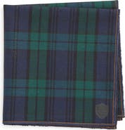 CLIFTON WILSON Plaid Wool Pocket Square