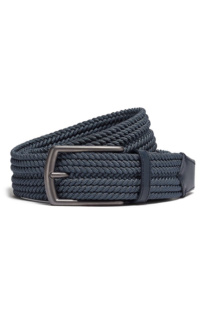 ZEGNA Triple Stitch<sup>™</sup> Buckle Braided Belt, Main, color, 