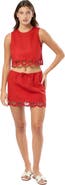 Onia Air Linen Scallop Mini Skirt