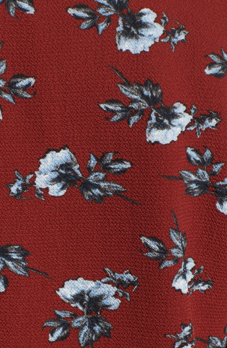 Bobeau Ruched Sleeve Stretch Crepe Blouse, Alternate, color,