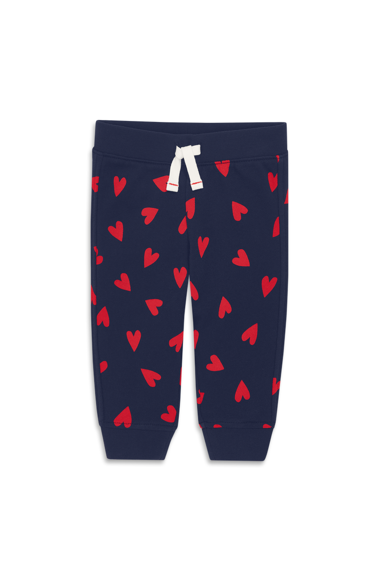 Primary Baby Sweatpant In Confetti Hearts, Main, color, Navy Mini Lollipop Hearts