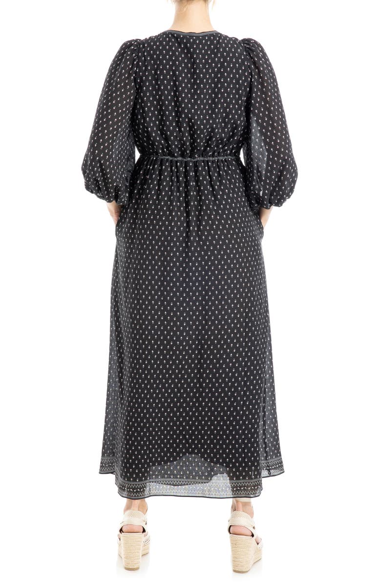 MAX STUDIO Empire Waist Balloon Sleeve Maxi Dress, Alternate, color, 