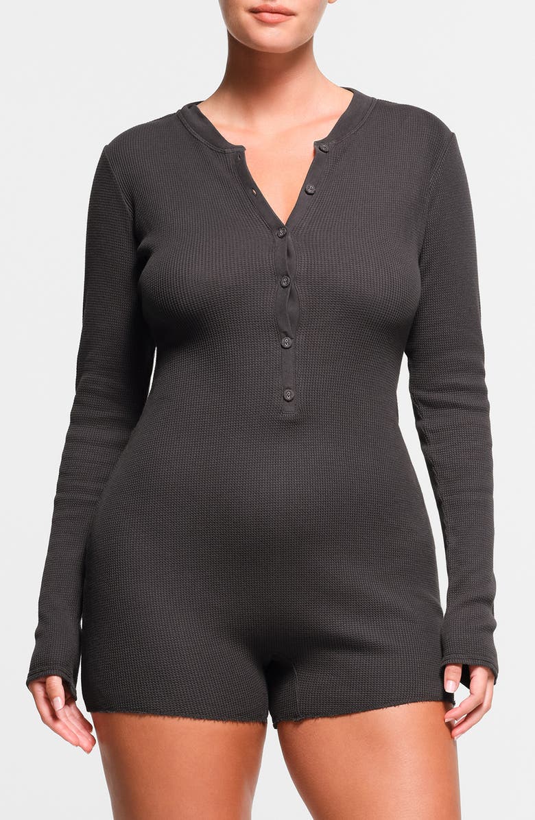 SKIMS Waffle Romper, Main, color, 