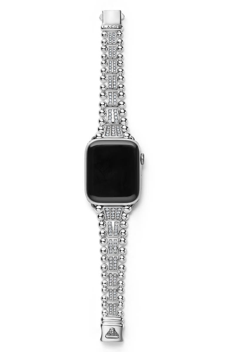 LAGOS Smart Caviar 20mm Diamond Apple Watch<sup>®</sup> Watchband, Alternate, color,