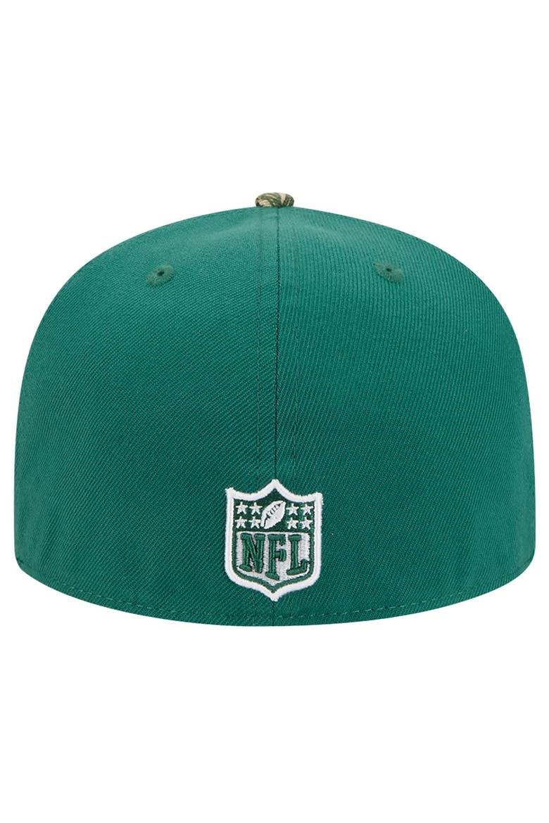 Men's New Era Green New York Jets Active Two-Tone Camo 59FIFTY Fitted Hat, Alternate, color, Green