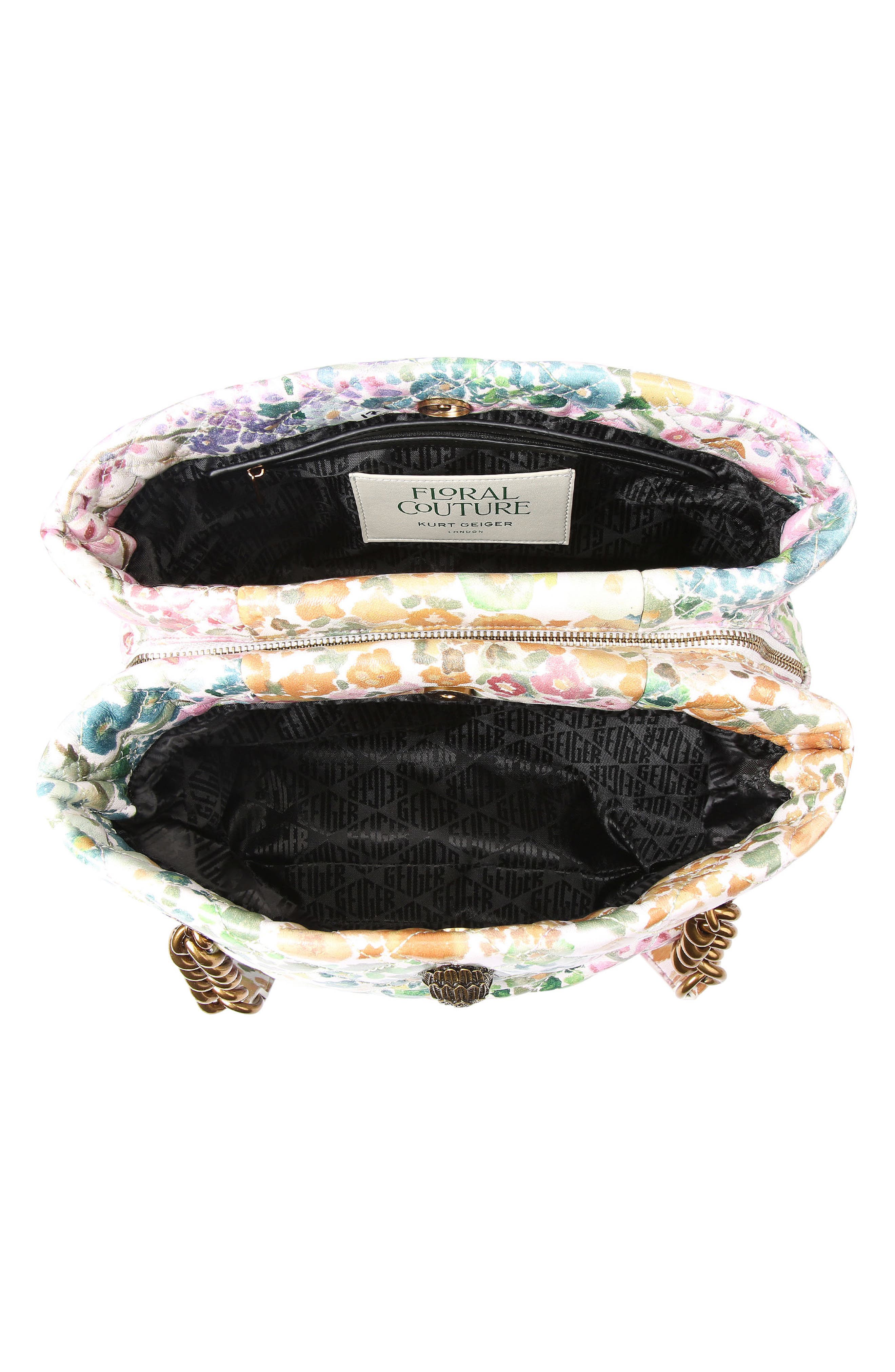 Kurt Geiger London Floral Couture Kensington Floral Quilted Leather Tote, Alternate, color, Floral Multi