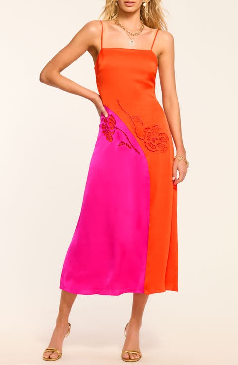 Jasmine Colorblock Lace Detail Dress