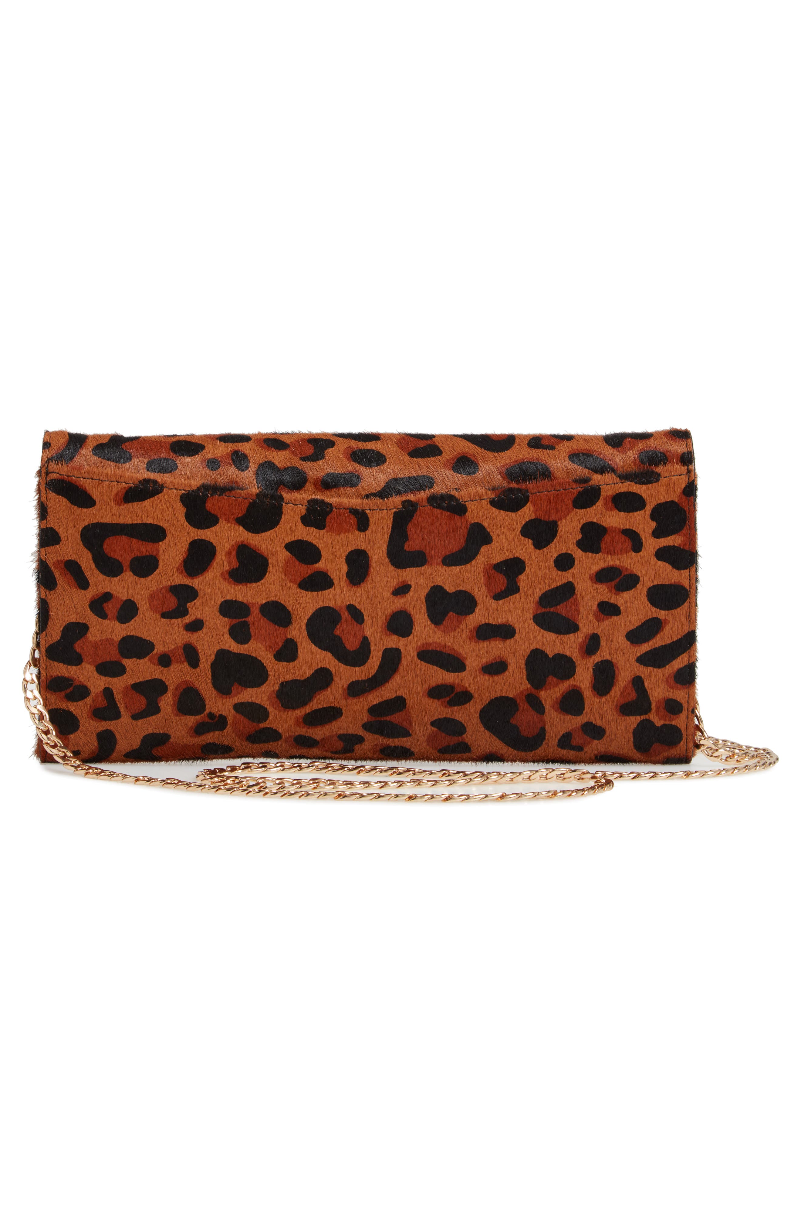Selena Clutch, Alternate, color, BROWN AZTEC LEOPARD