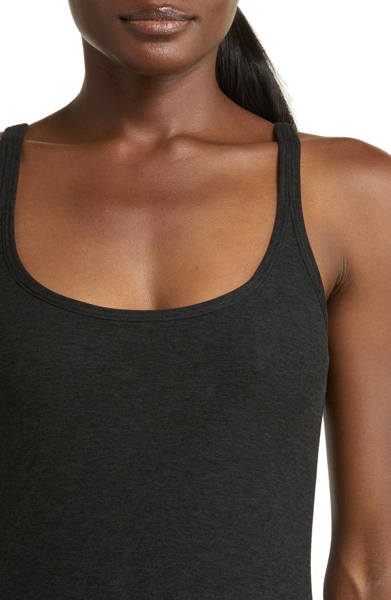 Beyond Yoga Featherweight Resort Midi Tank Dress, Alternate, color, Darkest Night