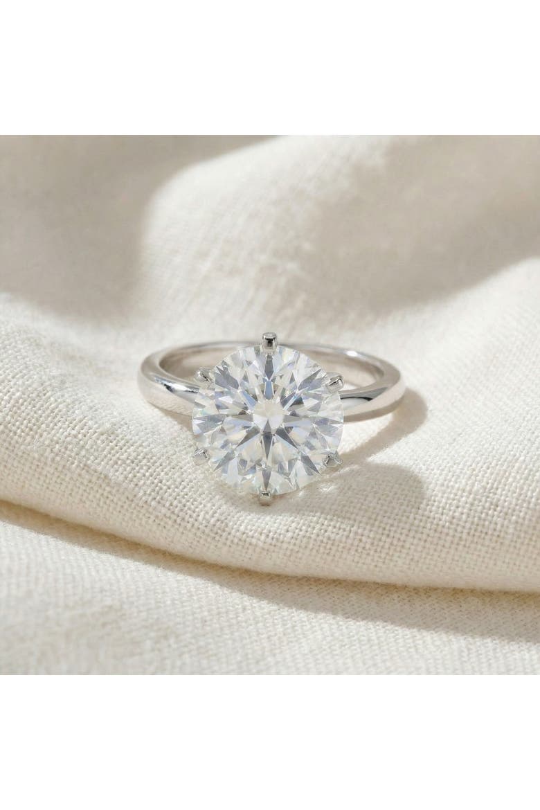 Certified 4Ct Round Diamond Solitaire Engagement Ring 14k Gold Lab Grown, Alternate, color, 14k White Gold