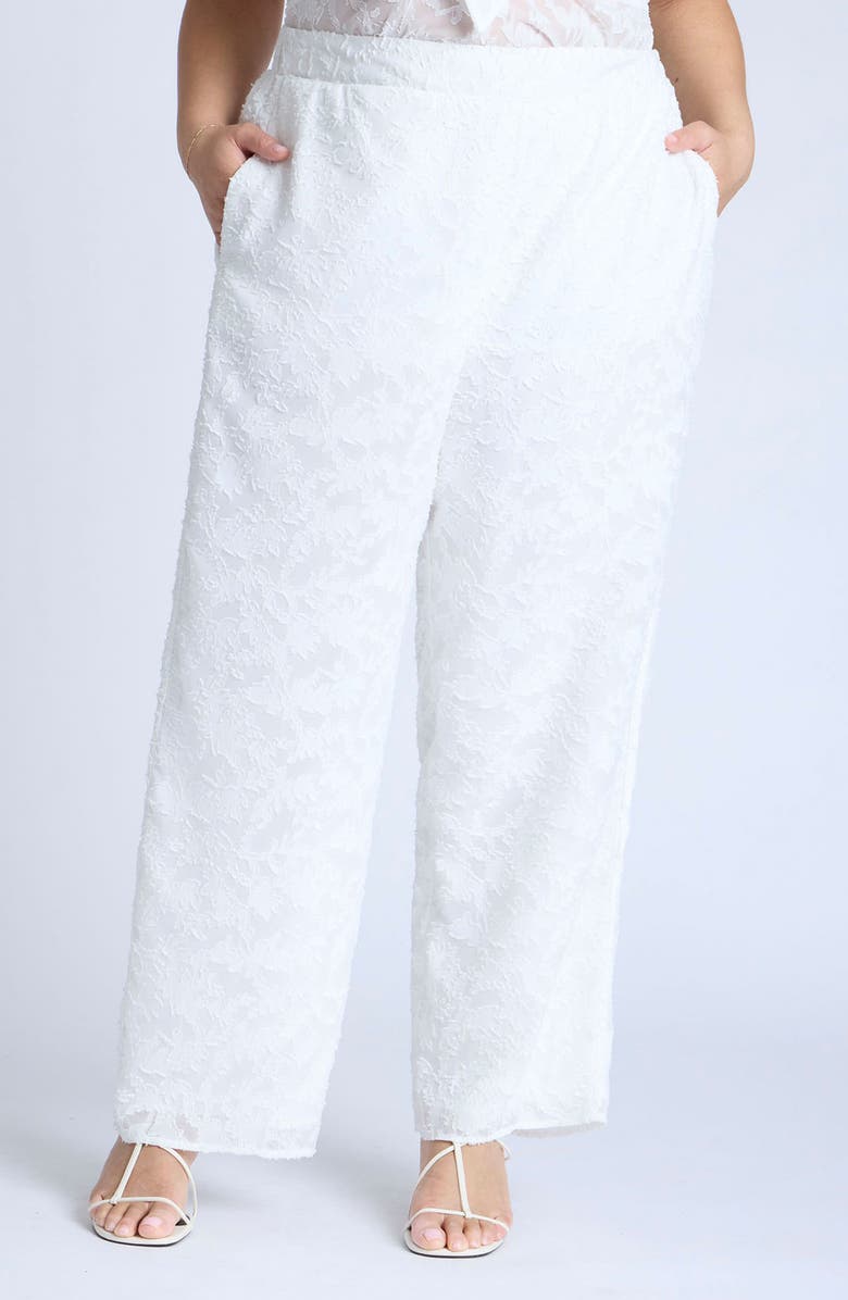 ELOQUII Jacquard Pants, Main, color, 