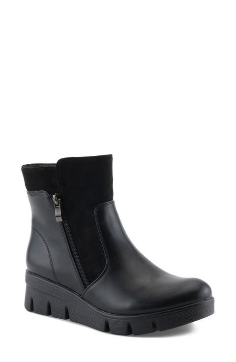 Sacompa Faux Leather Wedge Bootie