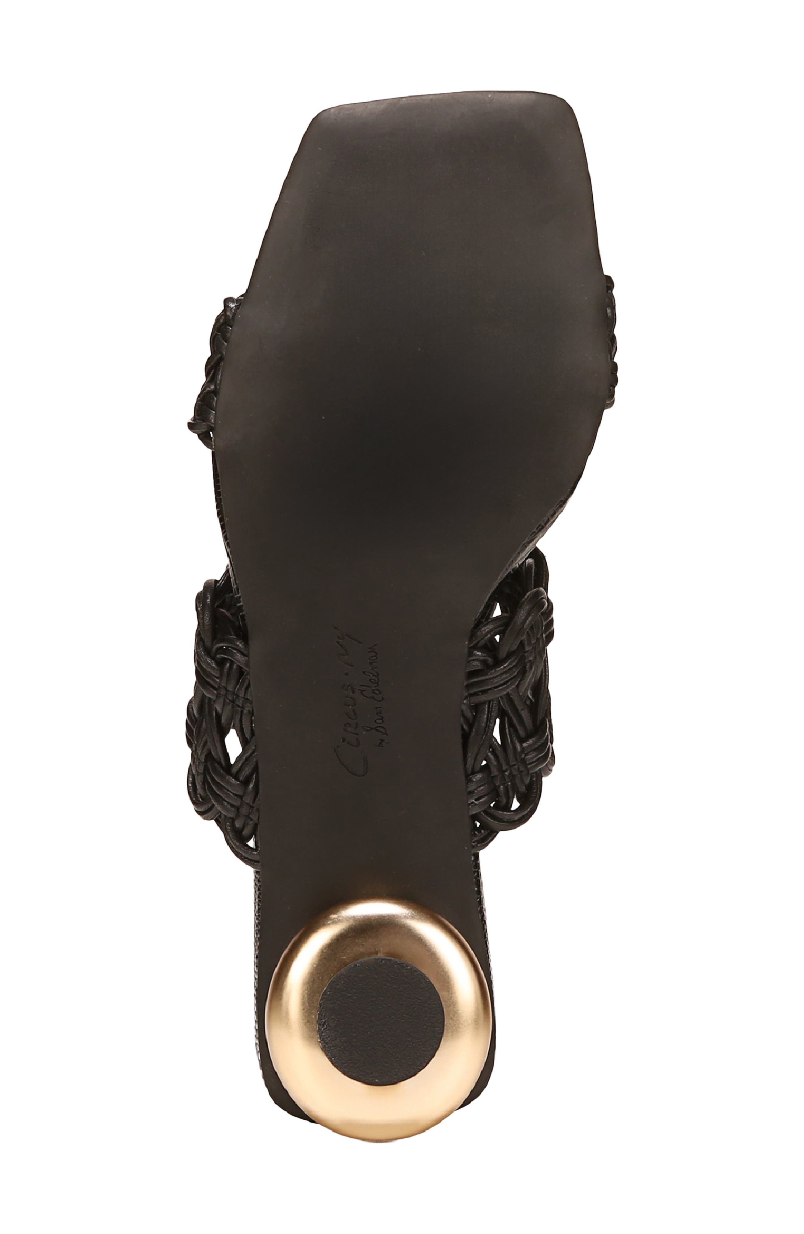 Circus NY by Sam Edelman Clover Woven Strap Sandal, Alternate, color, Black