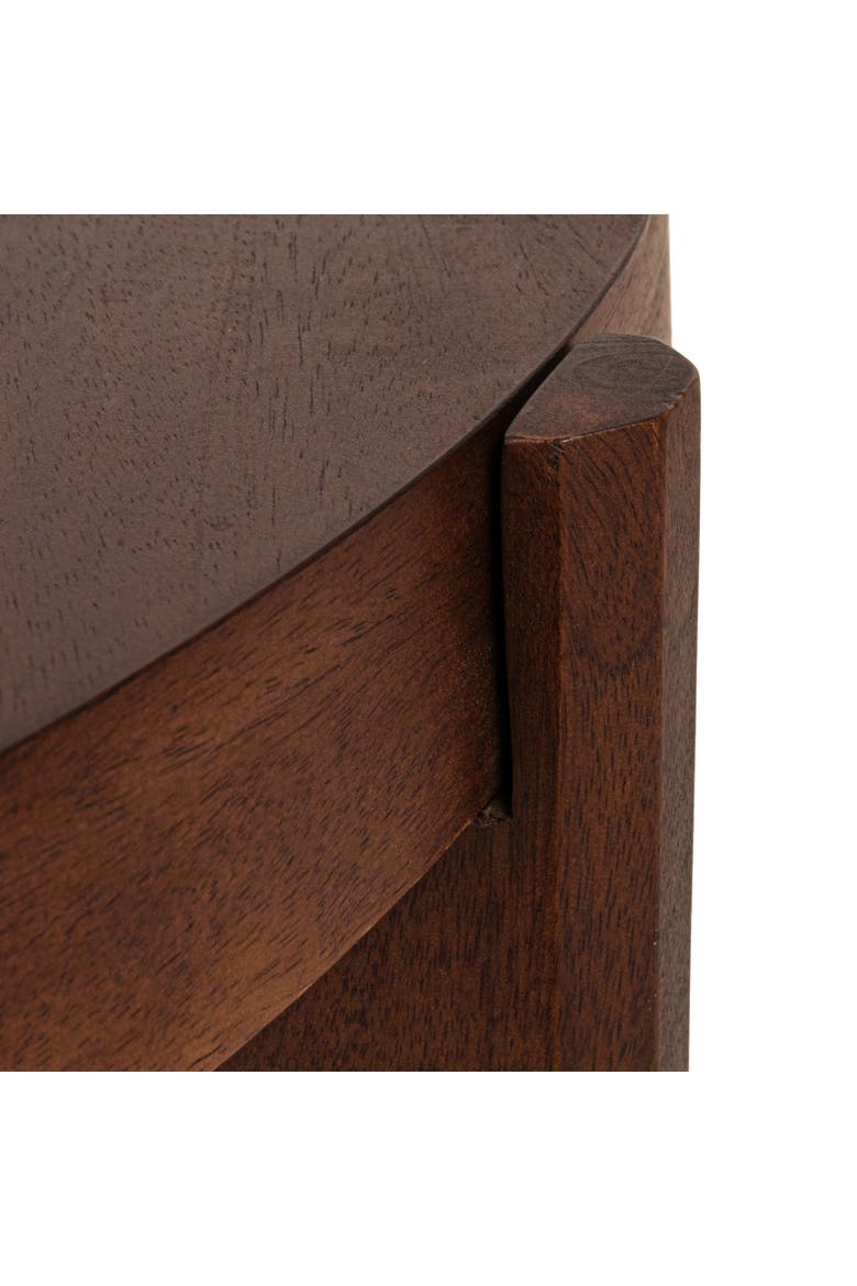 Round Coffee Table, Alternate, color, Brown