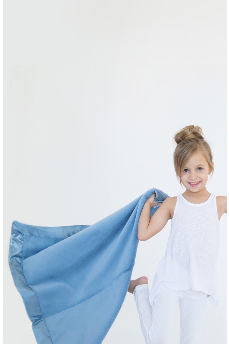 Luxe Baby Blanket, Alternate, color, CORNFLOWER