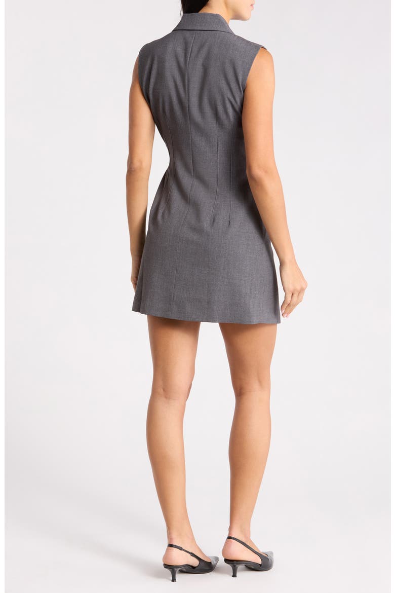 Brooklyn Sleeveless Blazer Minidress, Alternate, color, GREY CHARCOAL HEATHER