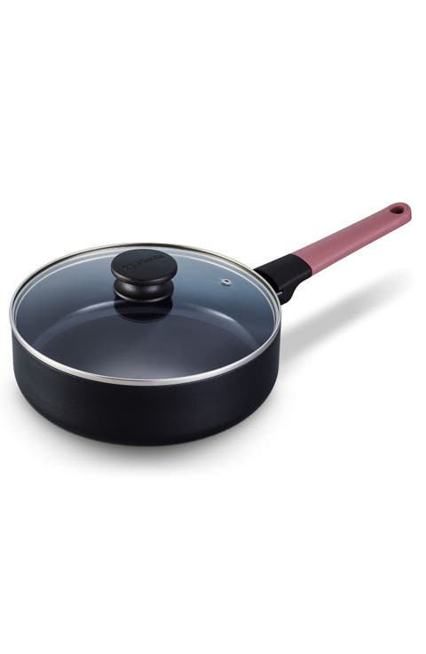 Tasty+ 9.5" Sauté Pan with Lid, Nonstick Ceramic Coating