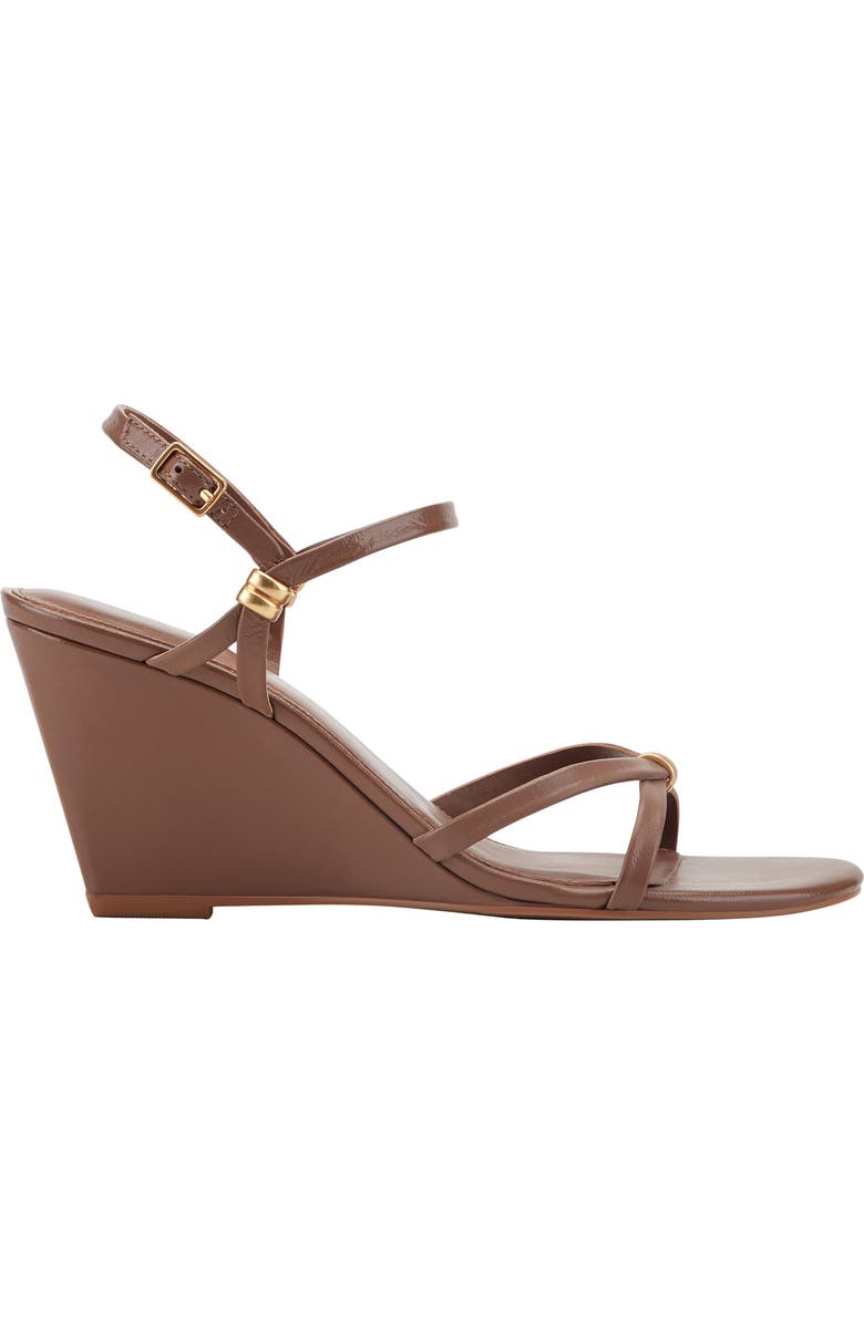 Marc Fisher LTD Faithy Slingback Wedge Sandal, Alternate, color, Dark Brown