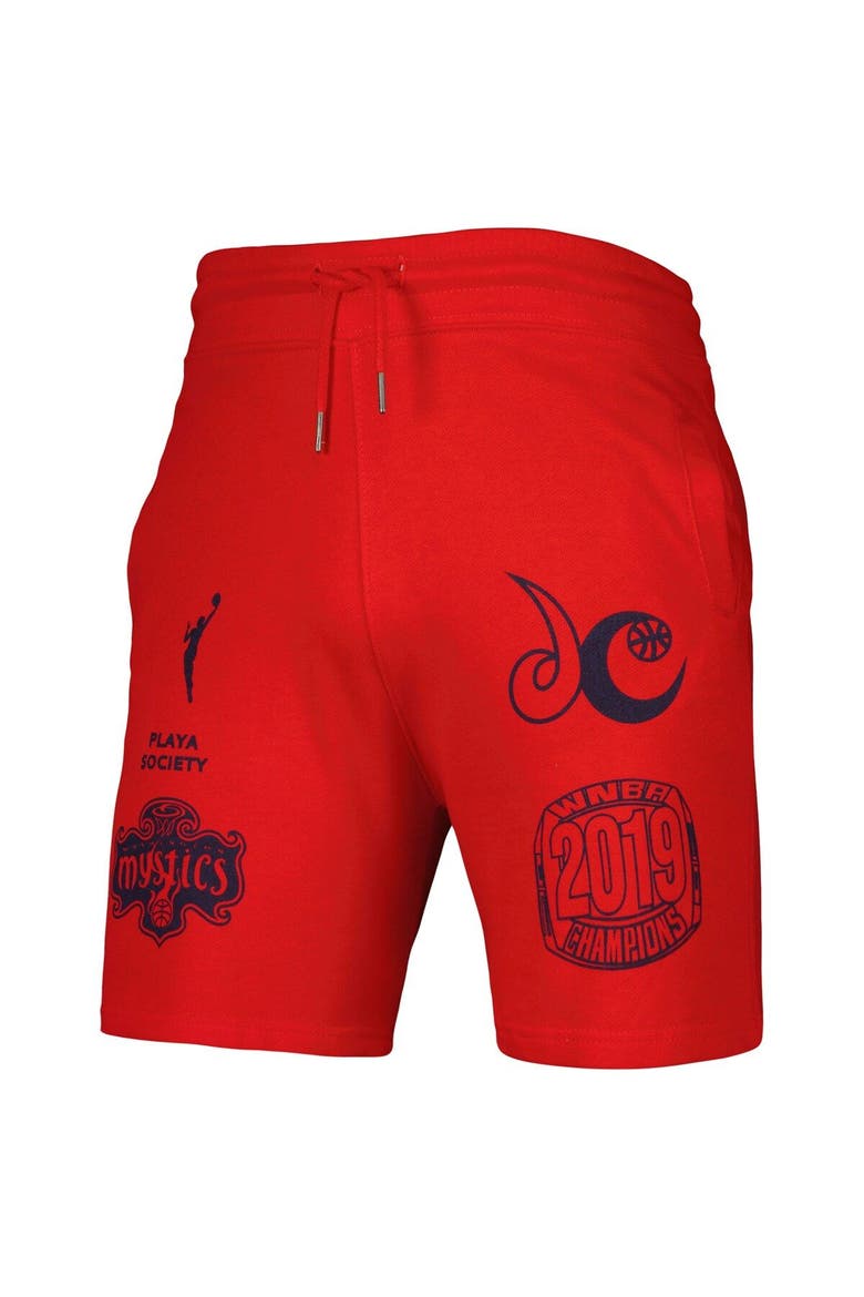 Red Washington Mystics Legacy Logo Shorts, Alternate, color, Red