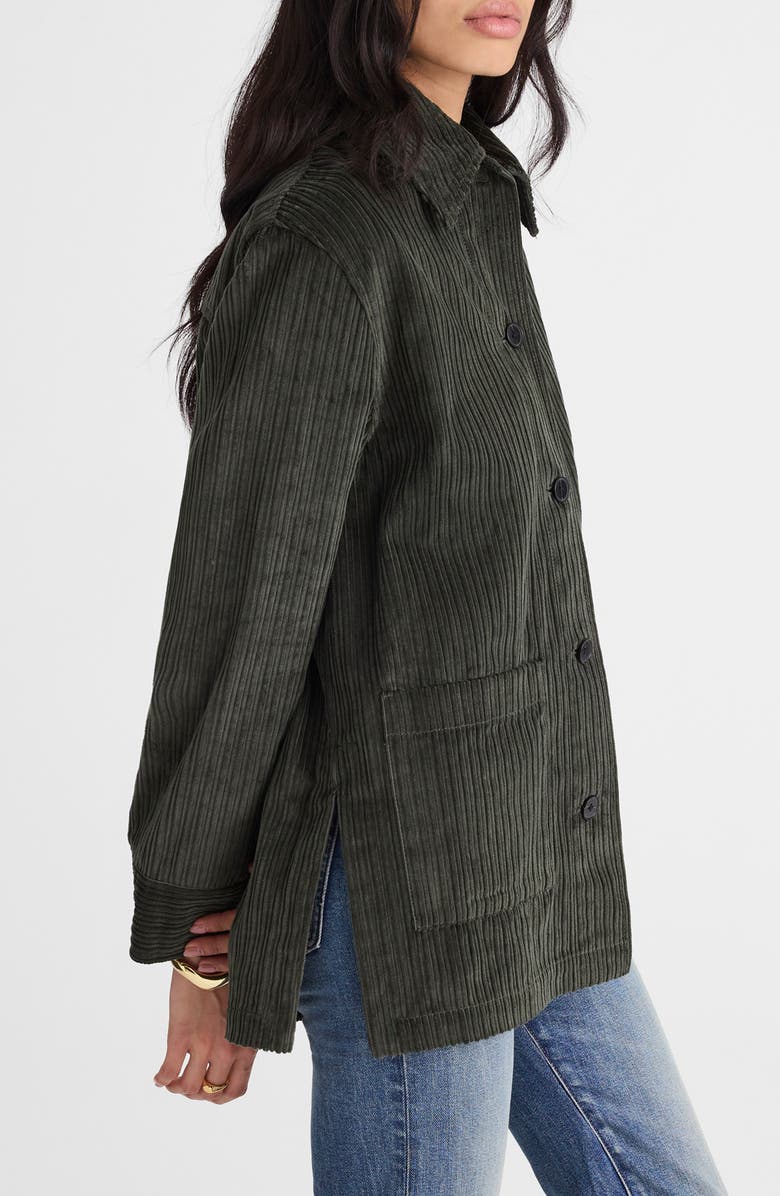Madewell Variegated Corduroy Chore Jacket, Alternate, color, Graphite Green