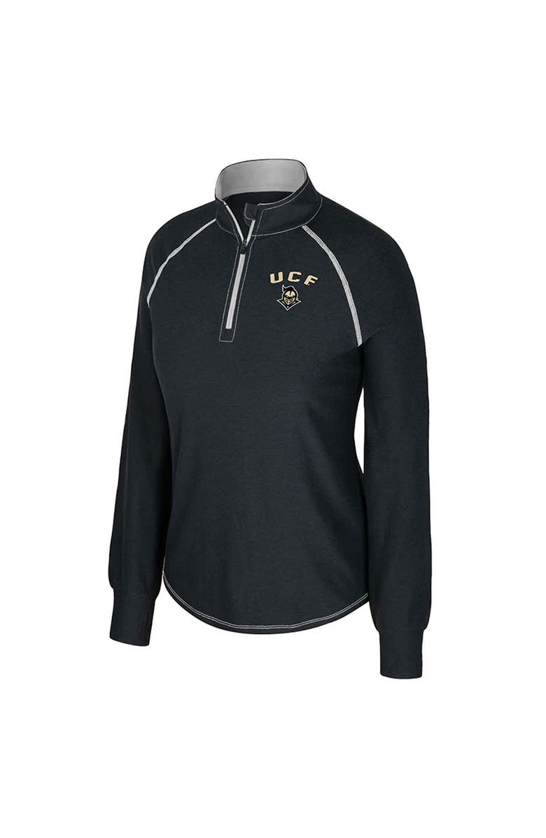 COLOSSEUM Women's Colosseum Black UCF Knights Bikram Raglan Quarter-Zip Top, Alternate, color, Black