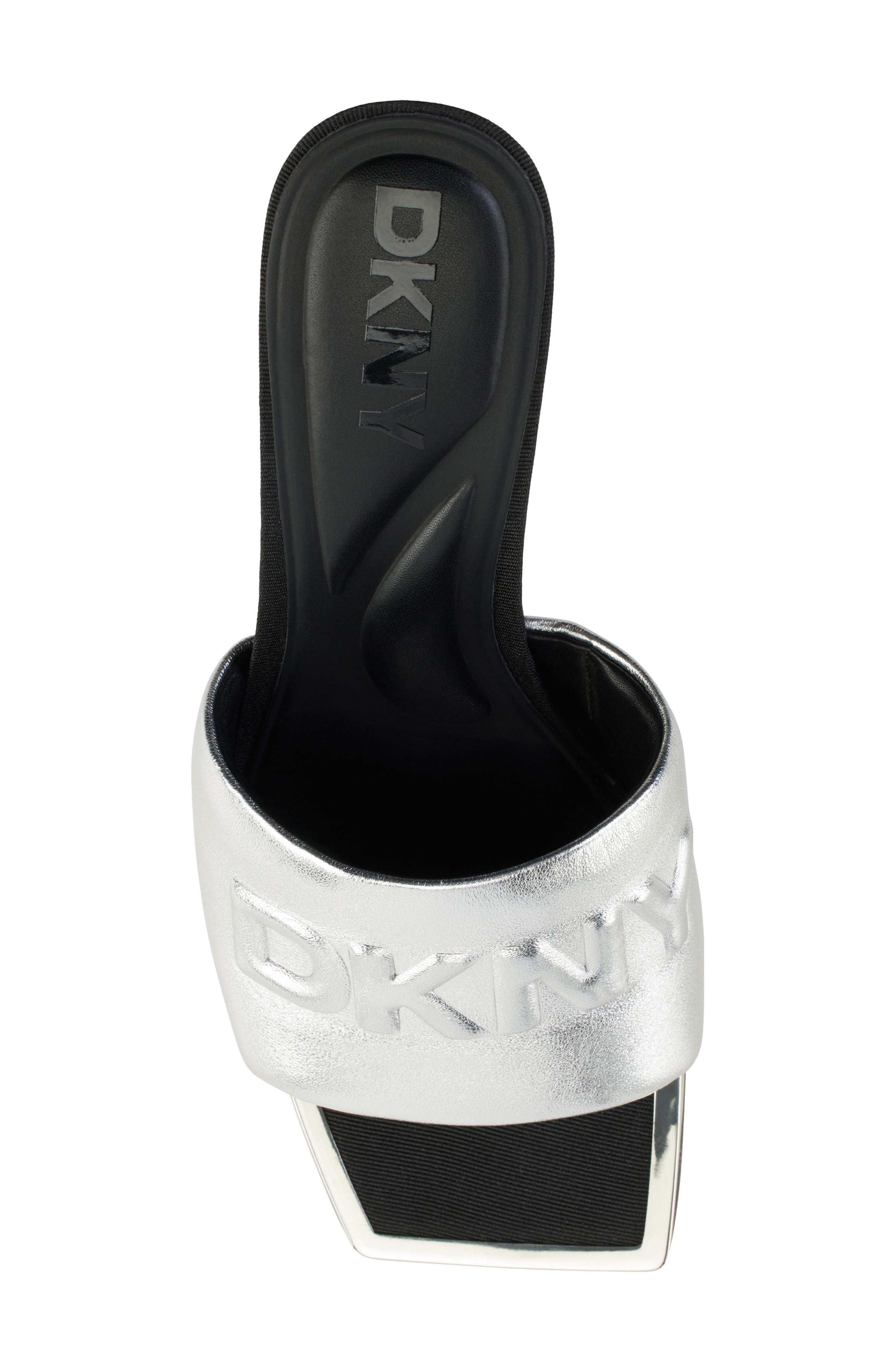 DKNY Keke Slide Sandal, Alternate, color, Silver