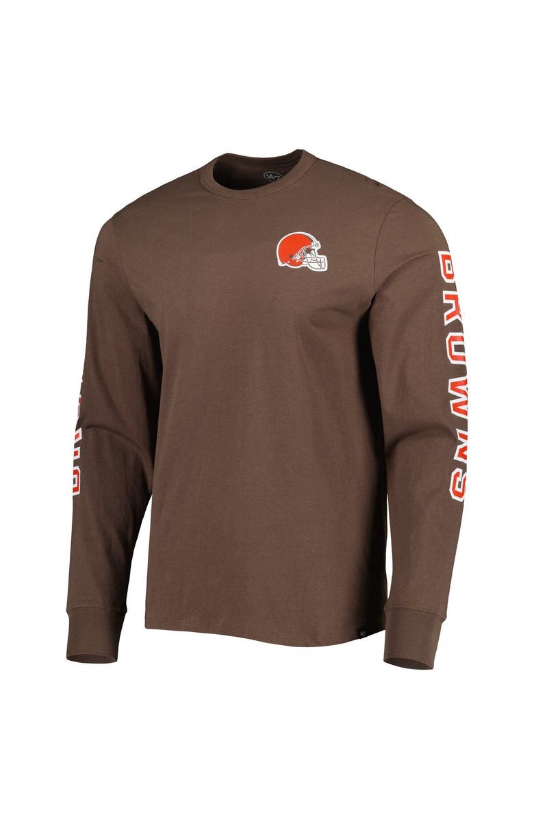 '47 Men's Cleveland Browns '47 Brown Franklin Long Sleeve T-Shirt, Alternate, color, Brown