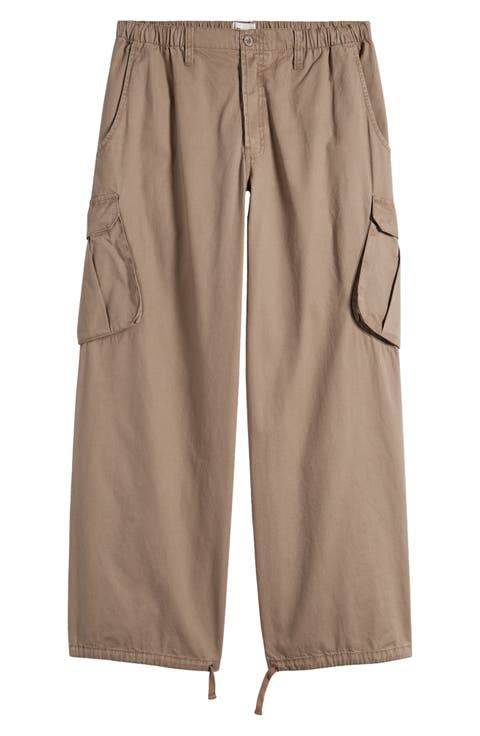 Wide Leg Cotton Cargo Pants
