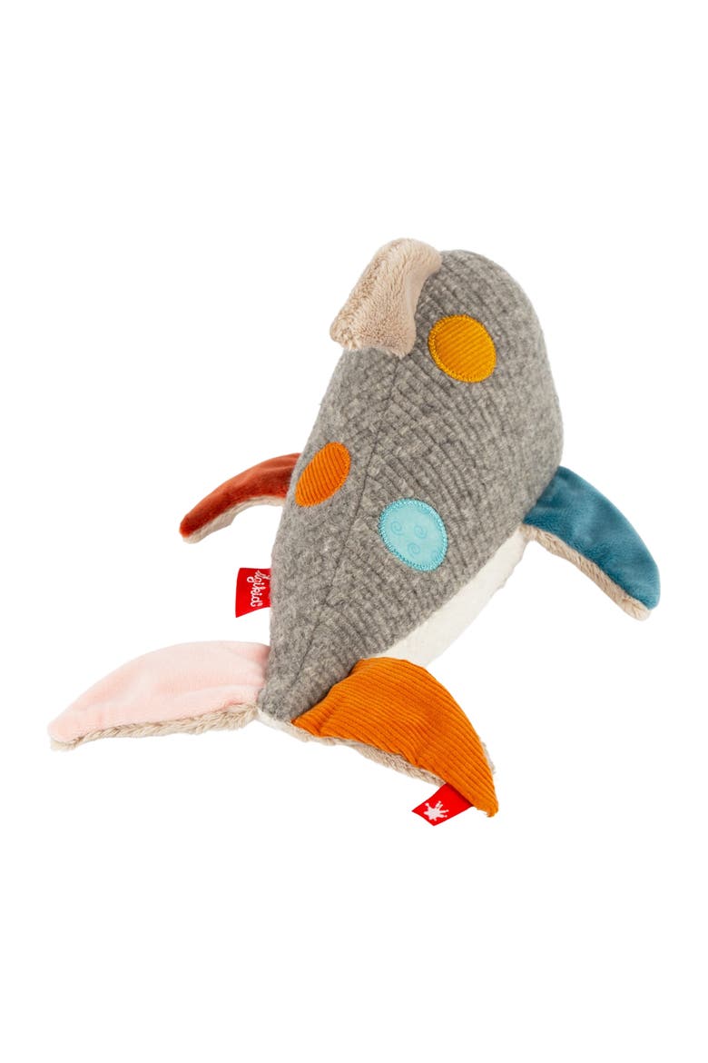 Patchwork Dolphin Plush Toy, Alternate, color, Multicolored